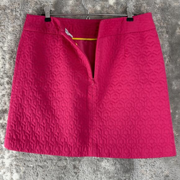 Worthington Size 12 A Lined Mini Skirt Pink Zip Lined Casual Zipper - Picture 3 of 8